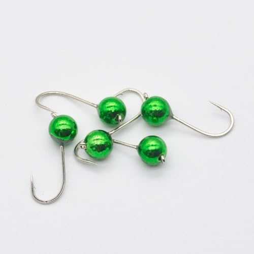 ALICHINO Tungsten Fly Tying Jig Heads for Fly Fishing Small Round Ball Crappie Jig Heads Tungsten Nano Jigs Kit Tungsten Beads with Hook - Image 2