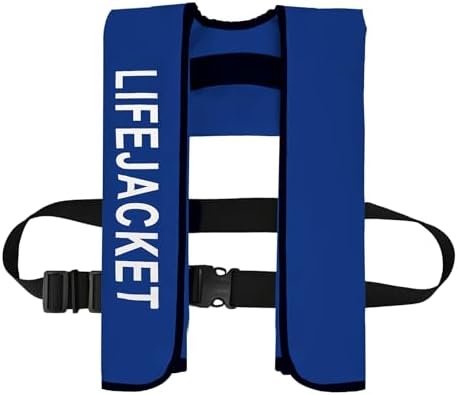 Adult Automatic Inflatable Kayak Vest PFD,Water Sports Vest for Boating Fishing Kayaking SUP Paddleboarding（fit Weight Below 330 lbs） by Unknown