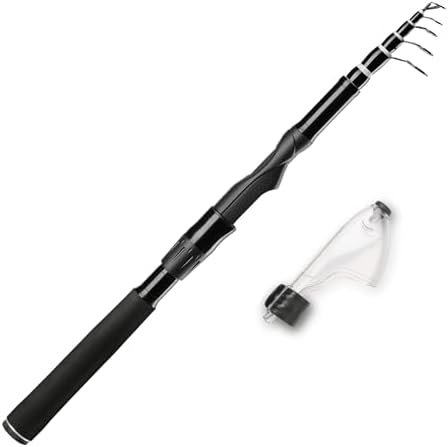 Whistytwig Carbon Fiber Telescopic Fishing Rod - Portable Collapsible Design for Travel and Adventure - Versatile Saltwater and Freshwater Fishing Pole by WHISTYTWIG