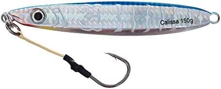 Calissa Offshore Tackle Vertical Jig 80g 150g 250g 300LBS Assist Hooks 3/0 Butterfly - Fall Side Speed Lure Slow Fast Pitch Flat Glow Color Painted on Both Sides - Image 3