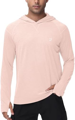 Roadbox Men's UPF 50+ Fishing Shirts, Long Sleeve UV Sun Protection Hoodie by Roadbox