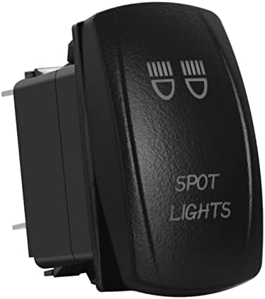 12V Dual RED Led Spot Lights Rocker Switch with Wires 5 PIN ON-Off Light Toggle Switch for Car Boat Truck Trailer Off Road Vehicle RV SUV Auto Parts - Image 3