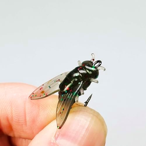9Pc Fishing Wet Flies Bionics Worms/Midges/Moths/Flies Artificial Insect Fly Fishing Bait Salmon Trout Bass Fishing Hook Fly Fishing Lure - Image 2
