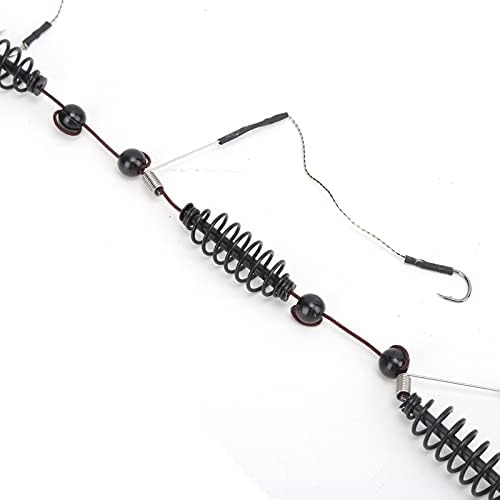 Artificial Lure Fish Hooks Cage 3 Set Trap Basket and Fishing Feeder Tackle Bait Trap Cage Feeder Basket Holder for Carp Spring Fishing with Strong High Carbon Steel Hooks Prevent - Image 5