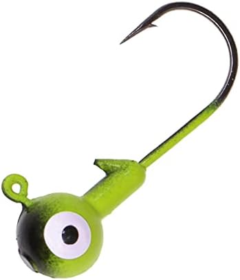 Fishing Lures Jig Heads,Ball Heads 1/32oz-1oz,Sharp Fishing Hooks for Freshwater or Saltwater by Temorah