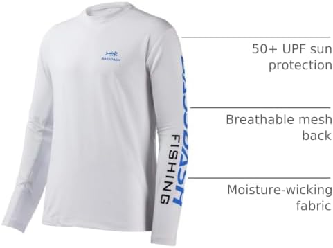 BASSDASH Fishing T Shirts for Men UV Sun Protection UPF 50+ Long Sleeve Tee T-Shirt - Image 4