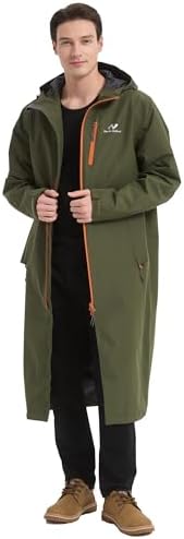 NORDIC OUTLAND Rain Jacket Men,Waterproof Breathable Long Raincoat with Hood Mesh Lining,Windbreaker for outdoor activities - Image 4