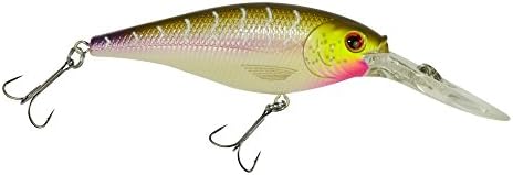 Berkley Flicker Shad Fishing Lure, Purple Tiger, 1/4 oz, 2 1/4in | 6cm Crankbaits, Size, Profile and Dive Depth Imitates Real Shad, Equipped with Fusion19 Hook by Berkley