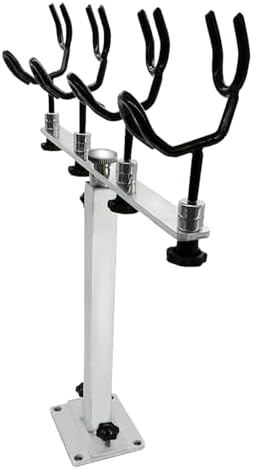 Crappie Fishing Pole Holder Aluminum Fishing Rod Holder PVC Coated Fishing Rod Bracket Sure Grip Pole Support for Boat, Ship, Yacht and More, Presents for Fishing Lovers by Mojiate