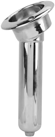 Heavy Duty Stainless Steel Deluxe Rod Holders, 2 in 1 Flush Mount Fishing Rod Pole Holders, 0 15 30 Degree Boat Fishing Rod Cup Holder 280mm Round Top Cup Holder for Yacht Ship by Unknown