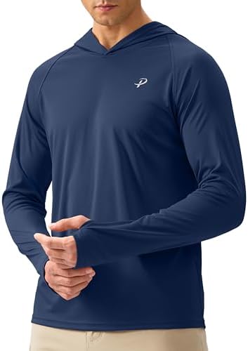 Pudolla Men's Sun Protection Hoodie Shirts UPF 50+ Fishing Hiking Shirt by PudollaSports