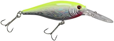 Berkley Flicker Shad Fishing Lure, Slick Chartreuse Pearl, 1/2 oz, 3 1/2in | 9cm Crankbaits, Size, Profile and Dive Depth Imitates Real Shad, Equipped with Fusion19 Hook by Berkley