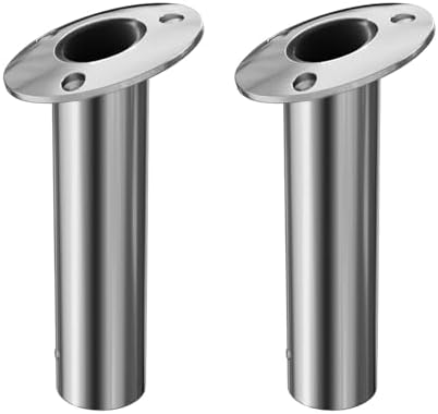 2Pcs Rod Holders for Fishing Boat, Heavy Duty 316 Stainless Steel Fishing Rod Pole Holder, Flush Mount, 15/30/90 Degree by METRAXION