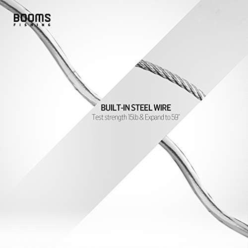 Booms Fishing T04 Fishing Lanyards Fishing Tool/Pole Safety Coil Lanyard Retractable Wire Inside Tup Cover - Image 3