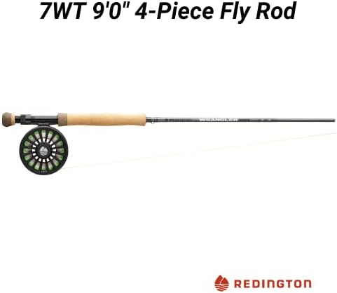 Redington Wrangler Fly Fishing Kit, Medium Fast Action Rod, Crosswater Reel, Fly Line, Leader, & Carrying Case - Image 2