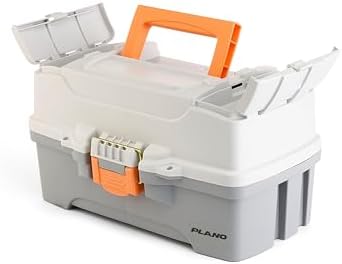 Plano Two-Tray Tackle Box, Light Grey/Dark Grey, Rust-Proof Brass Latch, Top-Access Tray with Deep Storage, Made in the USA, Portable Fishing Gear Storage Organizer - Image 6