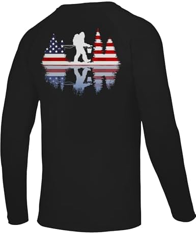 Men's UPF 50+ Sun Fishing Shirt, Long Sleeve UV Protection Tee, Quick Dry Rash Guard for Outdoor Swim Hiking by Twekfish
