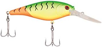 Berkley Flicker Shad Fishing Lure, Firetail MF Hot Firetiger, 3/16 oz, 2in | 5cm Crankbaits, Size, Profile and Dive Depth Imitates Real Shad, Equipped with Fusion19 Hook by Berkley