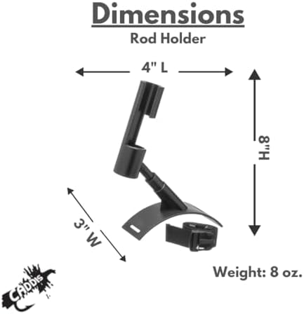 Caddis Sports Rod Holder – Adjustable Fishing Rod Holder for Float Tubes, Pontoon Boats, Fits Fly, Spinning & Casting Rods by Caddis - Image 2