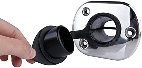 Hoffen 2Pcs Boat Stainless Steel Fishing Rod Holder Flush Mount 15/30/90 Degree with PVC Cap,Inner Tube and Gasket - Image 6