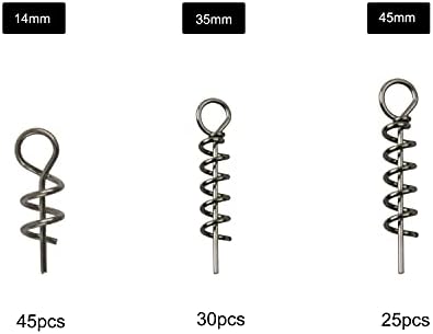 Soft Lure Bait Spring Twist Lock,100pcs Fishing Crank Hook Centering Pin Soft Lure Bait Worm Crank Swimbait Keeper Needle Springs Screw Lock Fixed Latch - Image 3