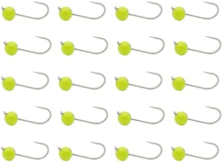 ALICHINO Tungsten Fly Tying Jig Heads for Fly Fishing Small Round Ball Crappie Jig Heads Tungsten Nano Jigs Kit Tungsten Beads with Hook by ALICHINO