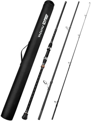 PROBEROS Surf Fishing Rod - Casting Spinning Fishing Rods with Tube(Case) 3 Piece 9'/10'/11'/12' Carbon Saltwater Travel Surf Spinning Rods by Proberos