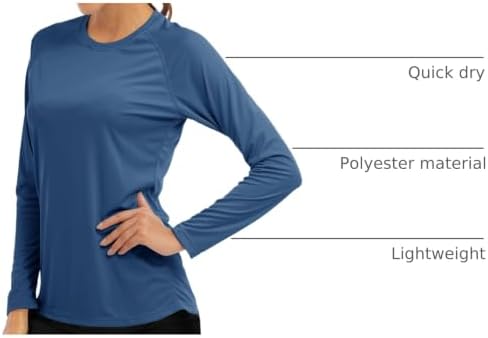 MAGCOMSEN Women's Long Sleeve Shirts UPF 50+ Sun Protection Shirts for Hiking Fishing Workout Rash Guard - Image 4