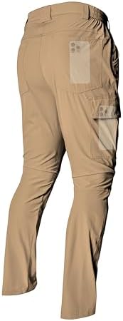 Men's Lightweight Hiking Cargo Pants Waterproof Quick Dry Travel Climbing Camping Fishing Mens Work Pants Outdoor by LINLANG+EN