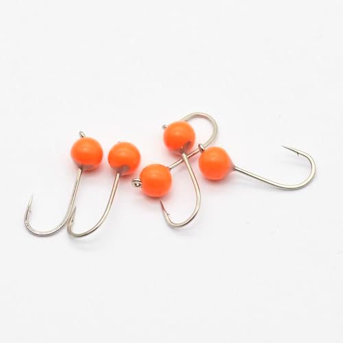 ALICHINO Tungsten Fly Tying Jig Heads for Fly Fishing Small Round Ball Crappie Jig Heads Tungsten Nano Jigs Kit Tungsten Beads with Hook - Image 2