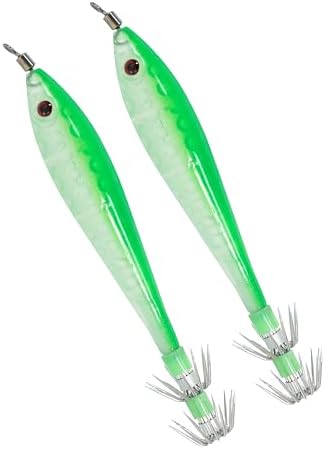 BLUEWING Fishing Squid Jig Hooks Double-Layered Stainless Steel, Fish Lure Baits for Freshwater and Saltwater by BLUEWING