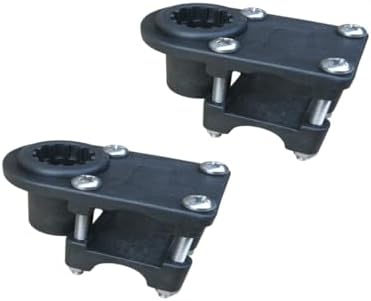 Brocraft 1-1/4" Square & 7/8"-1" Round Rail Mount Compatible with Scotty Rod Holder, Pontoon Boat Fishing Rod Holder Mount, No Drilling Required by Brocraft