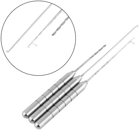 3Pcs Fishing Bait Needle Set, Aluminum Alloy Baiting Needle Tool, 3 in 1 Fish Rigging Needles, Portable Fishing Baiting Needles for Fish Preparation, Making Rigs, Sliver - Image 4