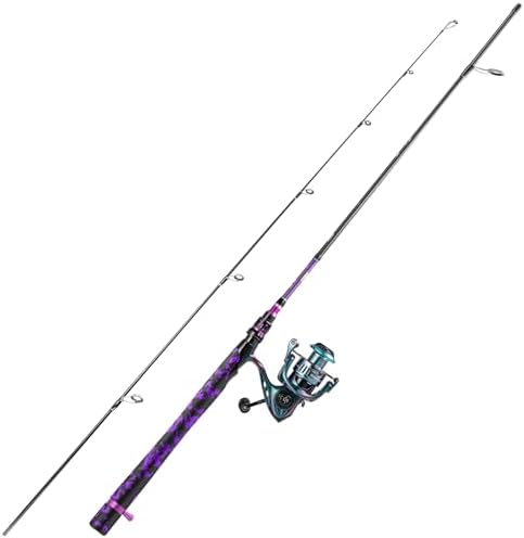 Sougayilang Fishing Rod Reel Combo, 2 Pieces Light Weight Spinning Rod with Bright Powerful Smooth Fishing Reel,Good Starter Combo for Bass Freshwater - Image 3