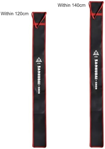 2 Pack Fishing Rod Bag 47'' 55 Inch Portable Folding Fishing Rod Case Compact Fishing Pole Sleeves Socks Protective Cover for 6’6” Spinning Fishing Rods 7’6” Lightning Rod Casting Rod - Image 3