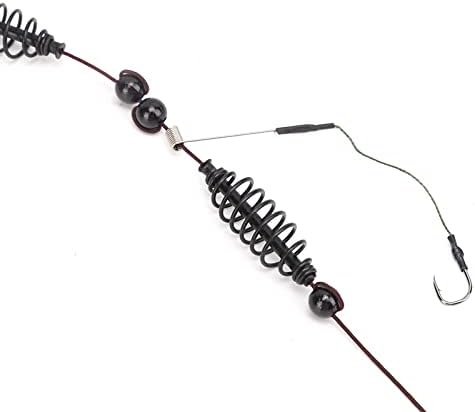 Artificial Lure Fish Hooks Cage 3 Set Trap Basket and Fishing Feeder Tackle Bait Trap Cage Feeder Basket Holder for Carp Spring Fishing with Strong High Carbon Steel Hooks Prevent - Image 2