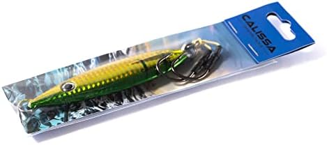 Calissa Offshore Tackle Fast Fall Jig 80g 150g 250g 300LBS Assist Hooks 3/0 Butterfly - Vertical Speed Lure Slow Pitch Flat - Glow Color Painted on Both Sides - Image 4