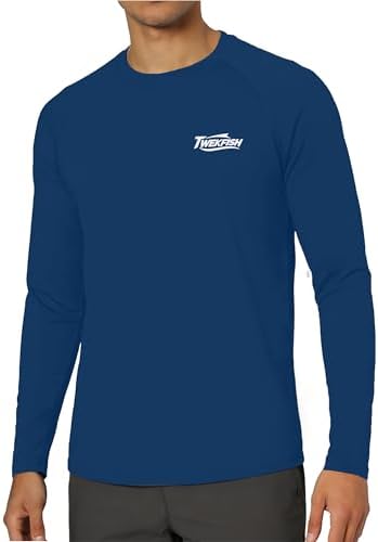 Men's UPF 50+ Sun Fishing Shirt, Long Sleeve UV Protection Tee, Quick Dry Rash Guard for Outdoor Swim Hiking - Image 2