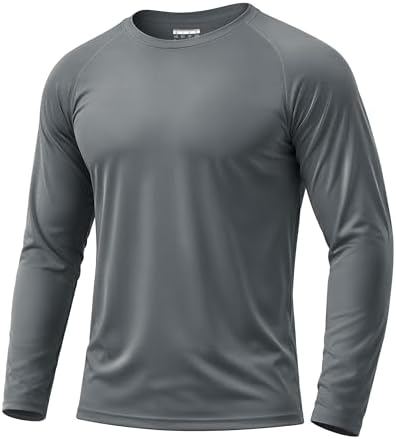 Boladeci Men's UPF 50+ Sun Protection UV SPF Shirts Long Sleeve Lightweight Quick Dry Swim T-Shirts Rash Guard by Boladeci