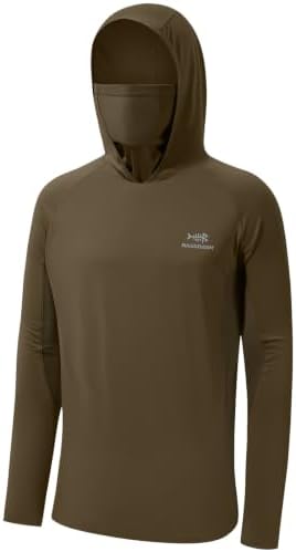 BASSDASH Men's UPF 50+ Camo Long Sleeve Hunting Fishing Hoodie Shirt by Bassdash