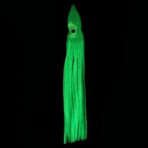 Fishing Squid Skirts, Glow Soft Plastic Trolling Lures Luminous -Fitting for (Bass/Trout/Salmon/Saltwater/Fishing Bait) - Image 4