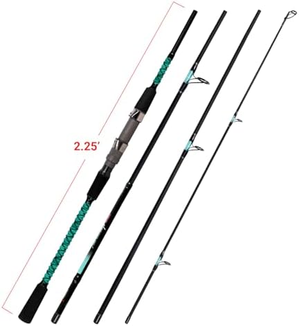 Fiblink Surf Fishing Rod Portable Travel Surf Spinning Rod 2 Piece/3 Piece/4 Piece Carbon Fiber Saltwater Fishing Rod 9'/10'/12'/13'/15' - Image 2