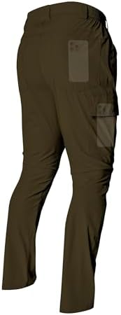 Men's Lightweight Hiking Cargo Pants Waterproof Quick Dry Travel Climbing Camping Fishing Mens Work Pants Outdoor by LINLANG+EN