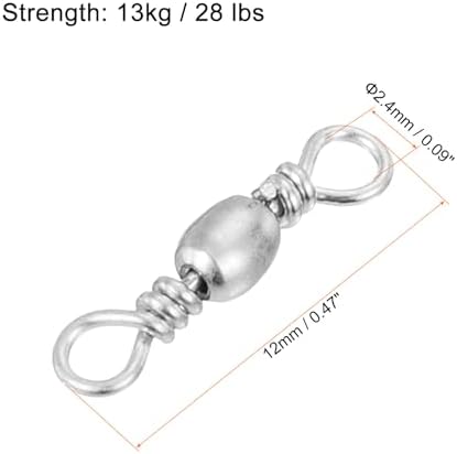 PATIKIL Fishing Barrel Swivels Carbon Steel Terminal Tackle - Image 2