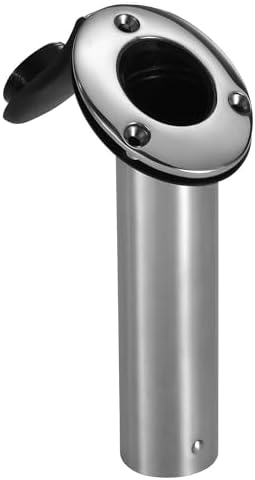 Attwood 66362-7 Stainless Steel Flush Mount Rod Holder, 2-Inch Diameter, 7 ½ Inches Long, 30-Degree Top Flange, Open Base End - Image 2