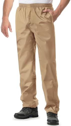 iCreek Men's Rain Pants Waterproof Breathable Lightweight Rain Over Pants by iCreekoutdoor