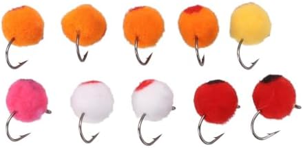 Brass Bead Egg Fly 5pcs Fast Sinking for steelhead Trout Lure(10 boxes of colors) - Image 7
