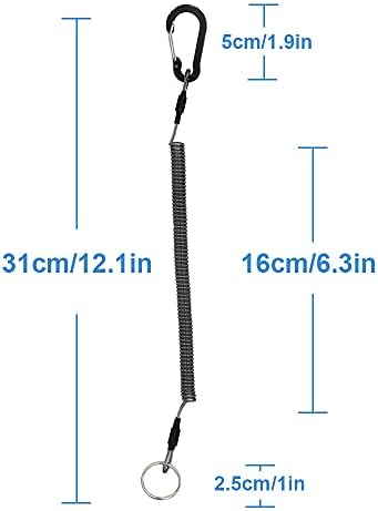 Retractable Coiled Lanyards with Carabiner Clips - Image 3