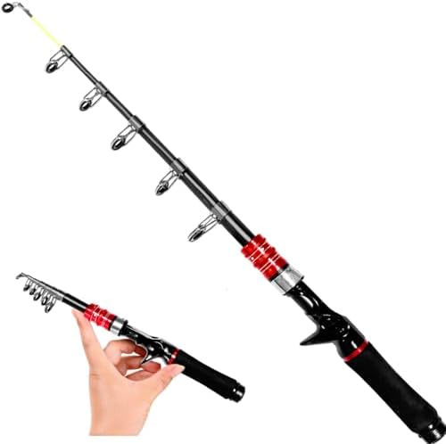 Telescopic Fishing Rod Mini Portable Pole for Saltwater and Freshwater Lightweight and Compact Spinning Rods by EHERDM