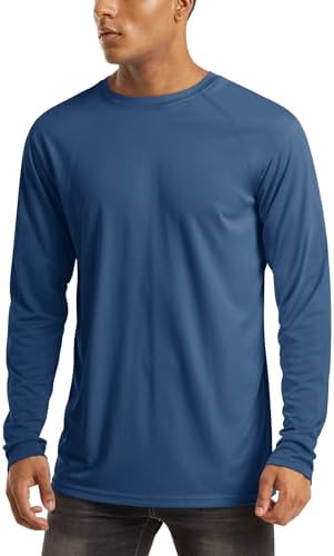 MAGCOMSEN Men's Long Sleeve Shirts UPF 50+ UV Sun Protection Athletic Shirts for Hiking Running Workout Rash Guard by MAGCOMSEN